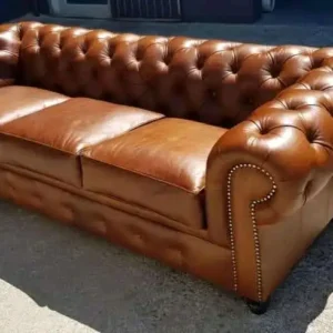3 seater genuine leather sofa made in Cape Town