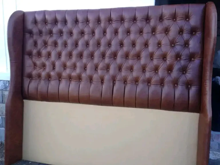 Brown upholstered headboard made in Cape Town