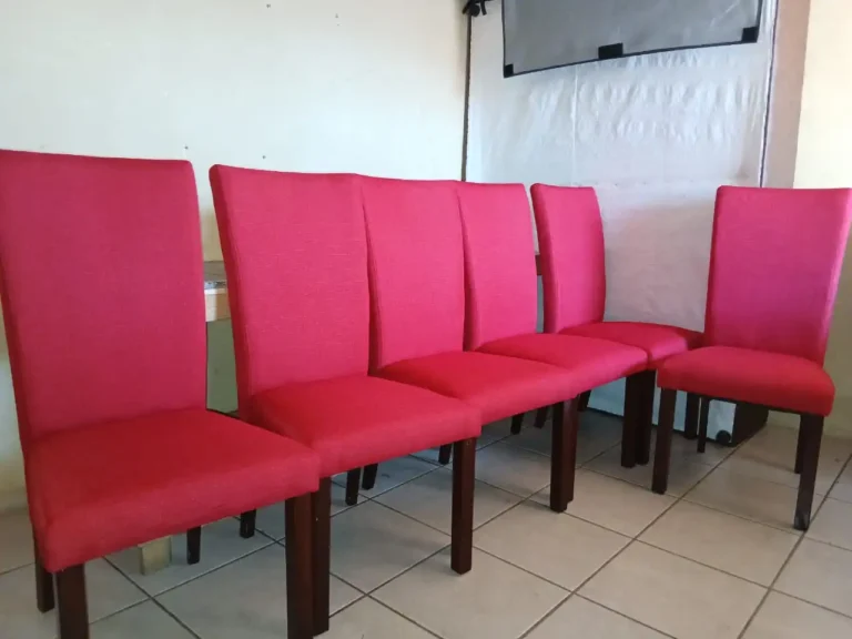 Custom colour upholstered dining chairs made in Cape Town
