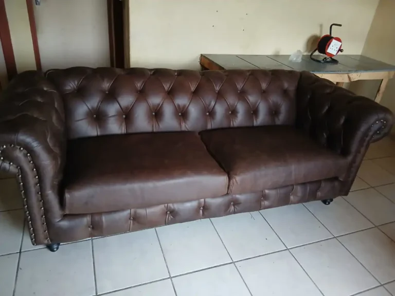 Genuine leather couch custom made in Cape Town